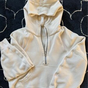 lululemon athletica Scuba oversized Half-Zip Pullover Hoodie. Cream color